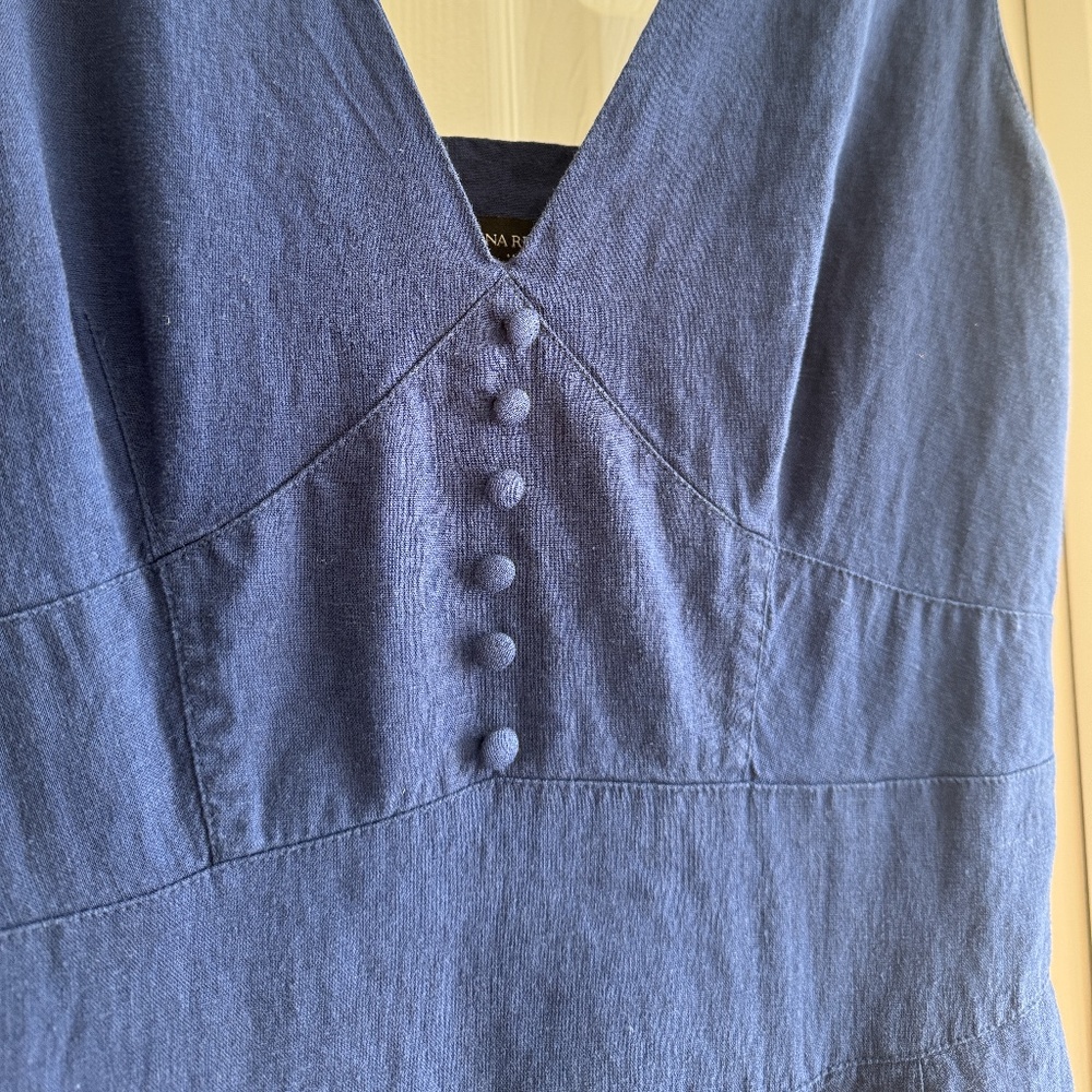 Banana Republic Linen Blend Blue Laguna Maxi dress - Picture 6 of 8
